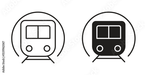 Subway icon Logos. Flat Vector Icon Design Template