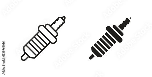Spark plug icon Logos. Flat Vector Icon Design Template