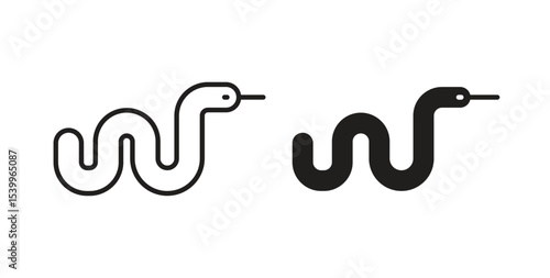 Snake icon Logos. Flat Vector Icon Design Template