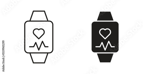 Smartwatch icon Logos. Flat Vector Icon Design Template