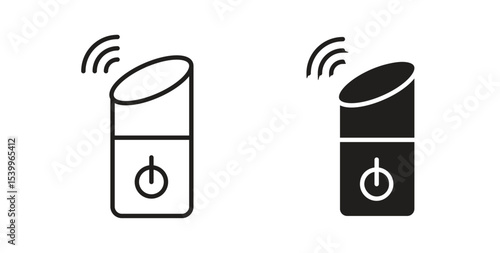 Smart speaker icon Logos. Flat Vector Icon Design Template
