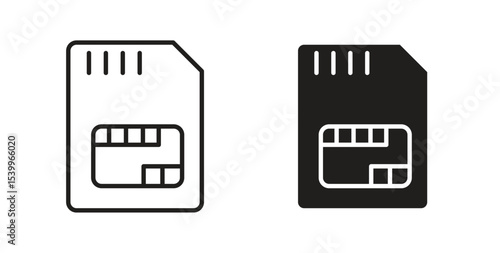 Sim card icon Logos. Flat Vector Icon Design Template
