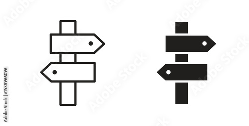 Signpost icon Logos. Flat Vector Icon Design Template