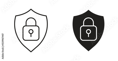 Security lock icon Logos. Flat Vector Icon Design Template