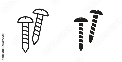 Screws icon Logos. Flat Vector Icon Design Template