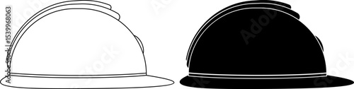 side view Adrian helmet icon set