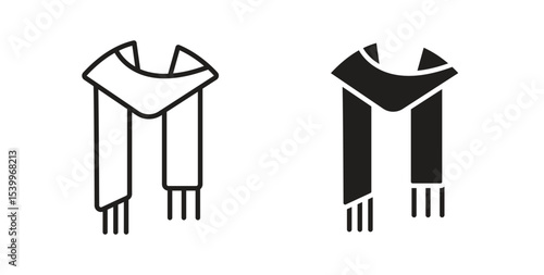 Scarf icon Logos. Flat Vector Icon Design Template