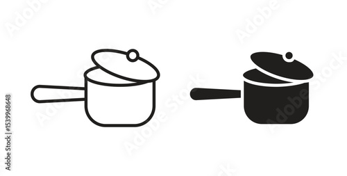 Sauce pan icon Logos. Flat Vector Icon Design Template