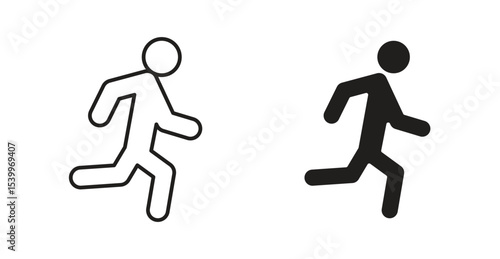 Running icon Logos. Flat Vector Icon Design Template