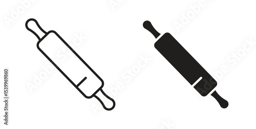 Rolling pin icon Logos. Flat Vector Icon Design Template