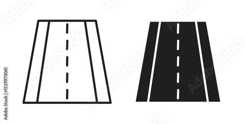 Road icon for social media, app, and web design. Vector illustration.