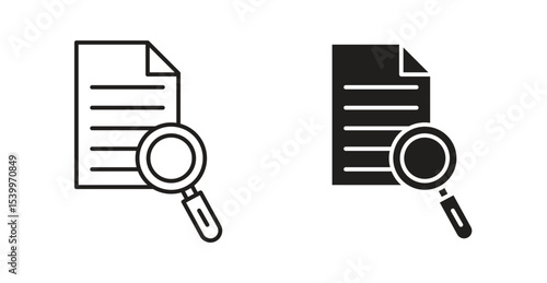 Research icon Logos. Flat Vector Icon Design Template