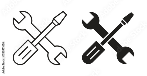Repair icon Logos. Flat Vector Icon Design Template