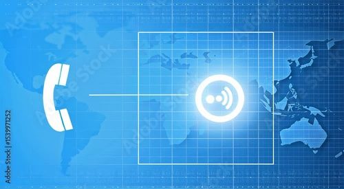 World map with a grid overlay.