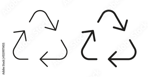 Recycling icon Logos. Flat Vector Icon Design Template