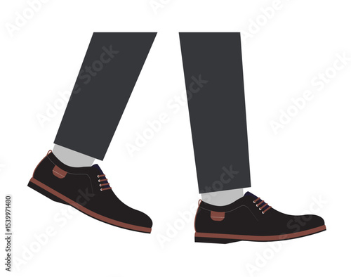 Symbol of walking. Shoes vector design.
