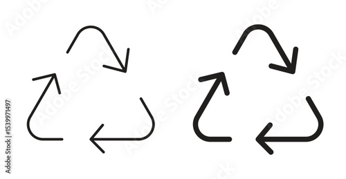 Recycle icon Logos. Flat Vector Icon Design Template