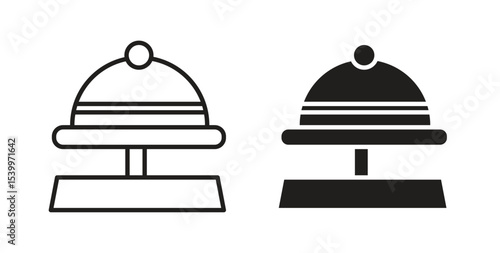 Reception bell icon Logos. Flat Vector Icon Design Template