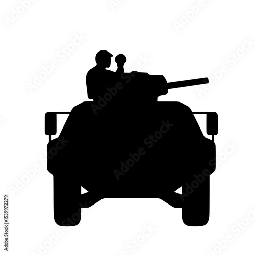 Soldier sitting on armored vehicle representing Combat Photographer's Day  