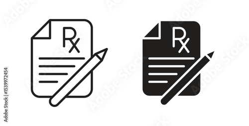 RX icon Logos. Flat Vector Icon Design Template
