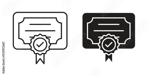 Qualification icon Logos. Flat Vector Icon Design Template