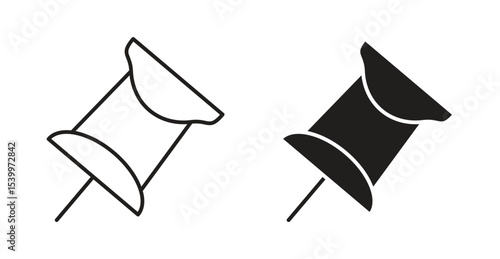 Push pin icon Logos. Flat Vector Icon Design Template