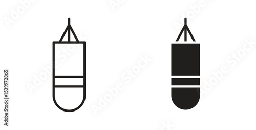 Punching bag icon Logos. Flat Vector Icon Design Template