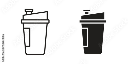 Protein shake icon Logos. Flat Vector Icon Design Template