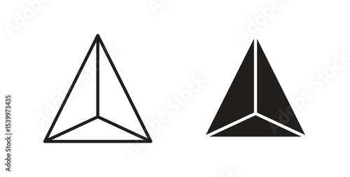 Prism icon Logos. Flat Vector Icon Design Template
