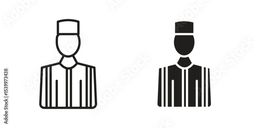 Prisoner icon for social media, app, and web design. Vector illustration.