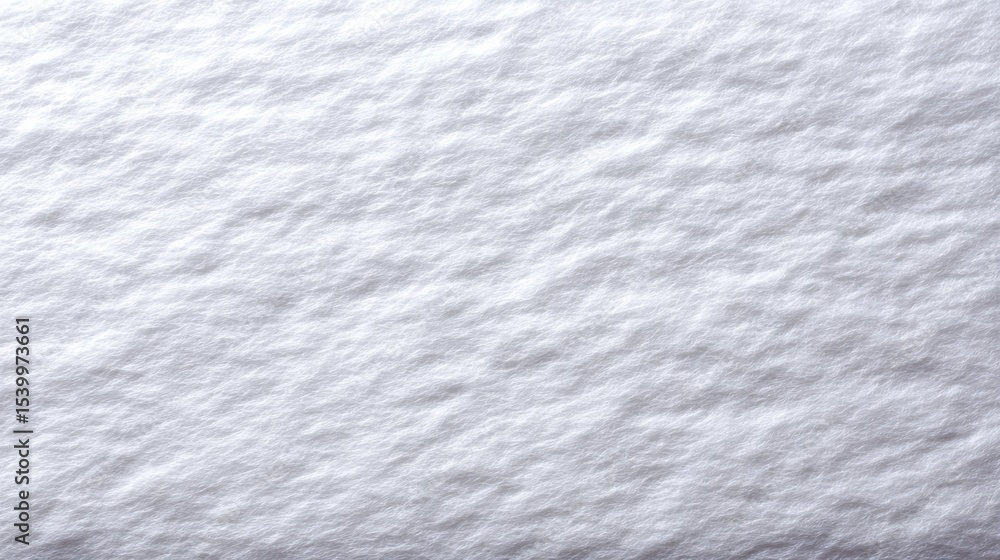Fototapeta premium Topdown view of a textured snowy surface with crisp edges and subtle details, perfect for winterthemed designs, with ample space for text on the right side