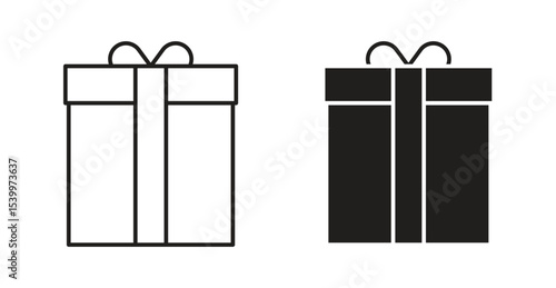 Present gift box icon
