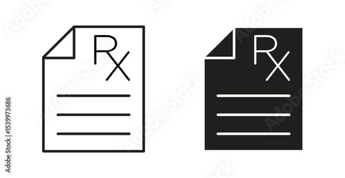 Prescription icon Logos. Flat Vector Icon Design Template
