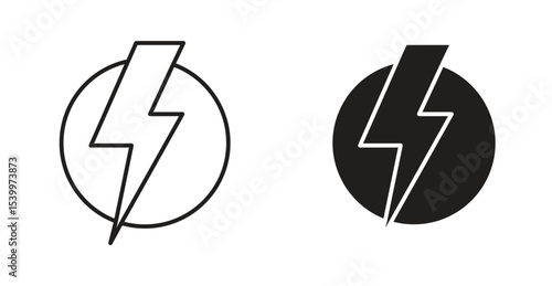 Power icon Logos. Flat Vector Icon Design Template