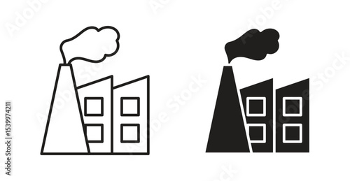 Pollution icon Logos. Flat Vector Icon Design Template