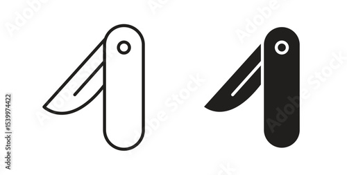 Pocket knife icon Logos. Flat Vector Icon Design Template
