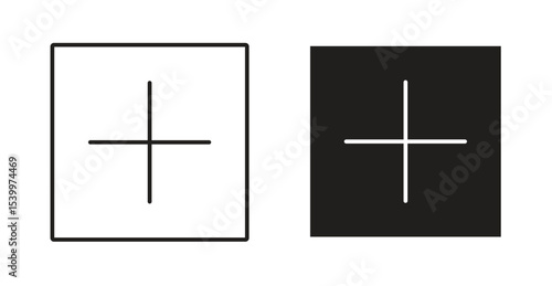 Plus icon Logos. Flat Vector Icon Design Template