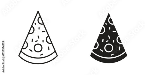 Pizza icon Logos. Flat Vector Icon Design Template