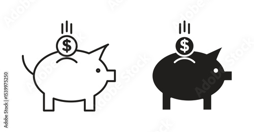 Piggy bank icon