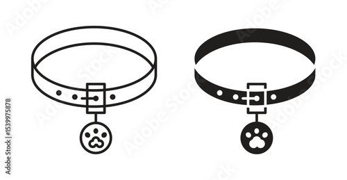 Pet collar icon