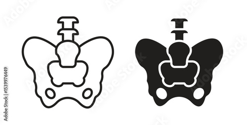 Pelvic area icon for social media, app, and web design. Vector illustration.