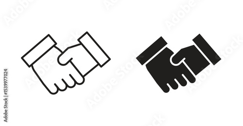 Partnership icon Logos. Flat Vector Icon Design Template