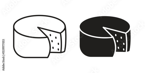 Parmesan icon Logos. Flat Vector Icon Design Template