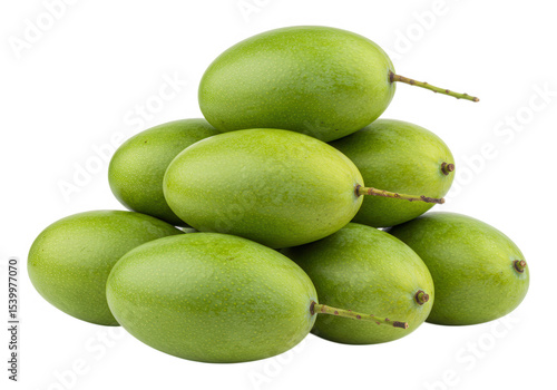Wallpaper Mural Pile of green mangoes isolated on transparent background Torontodigital.ca
