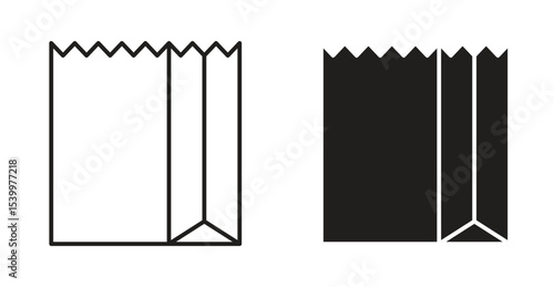 Paper bag icon Logos. Flat Vector Icon Design Template