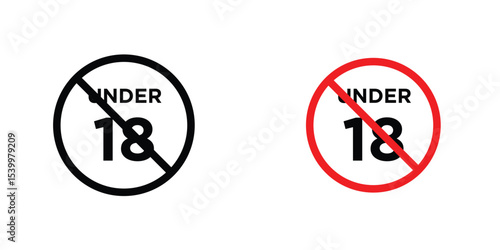 No under eighteen sign
