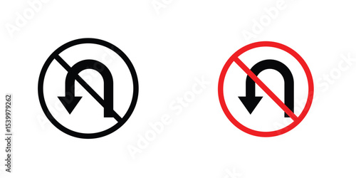 No u turn road sign