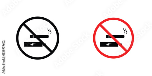 No smoking including electronic cigarettes sign
