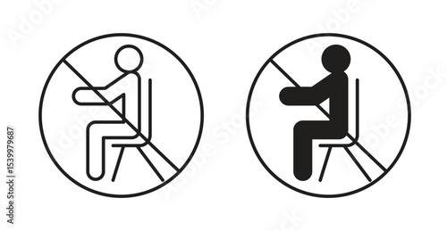 No sitting sign