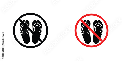 No sandals sign